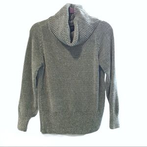 LOFT soft chenille mint cowlneck sweater size SP